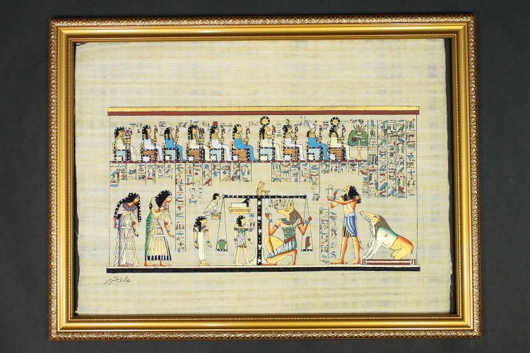 0476 パピルス 古代 エジプト 紙 絵画 その2-