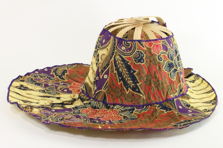 折りたたみ帽子 バティック ソンブレロ インドネシア民芸品