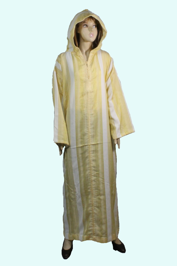 希少品★モロッコ民族衣装 男性用 ジュラバマント 礼装用 オフ白 タッセル付き
